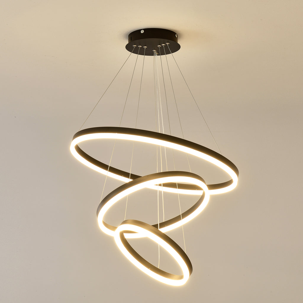 Modern 3 Rings Chandelier