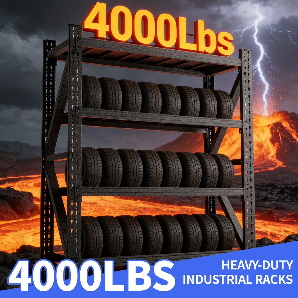 Heavy Duty Metal Adjustable Garage Shelves, 4000LBS Storage Rack