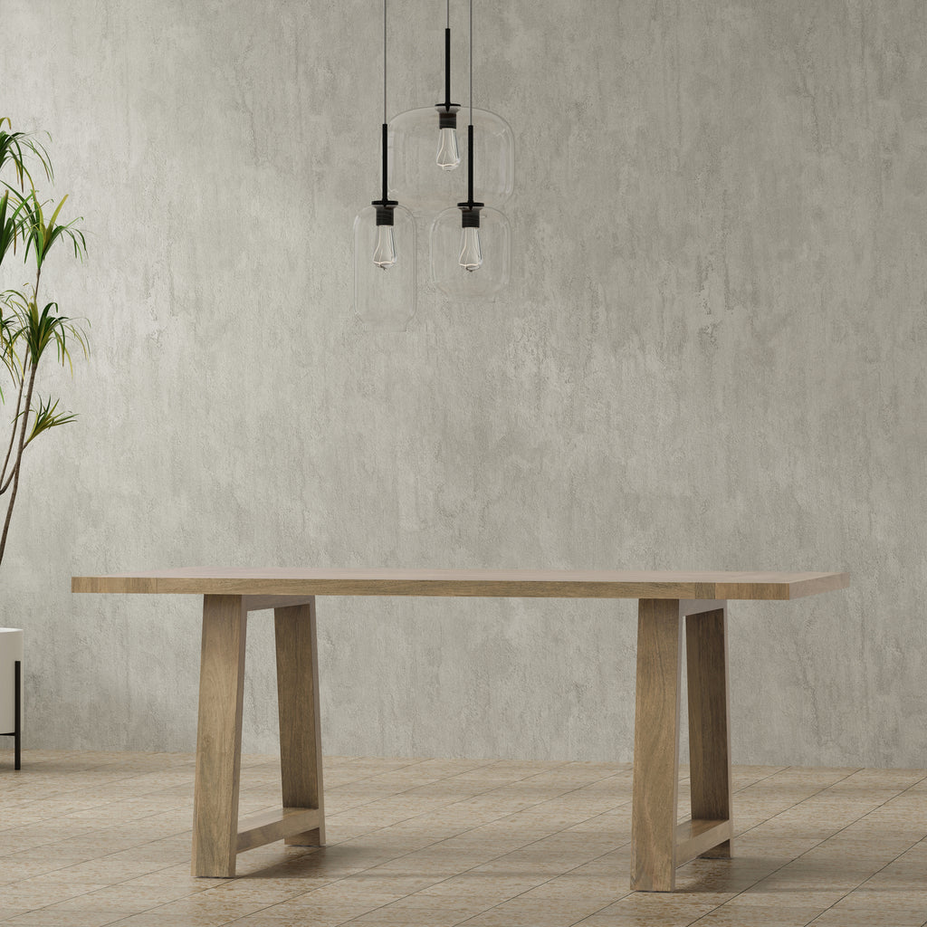 Whitley 72 Inch Wide Solid Mango Farmhouse Dining Table