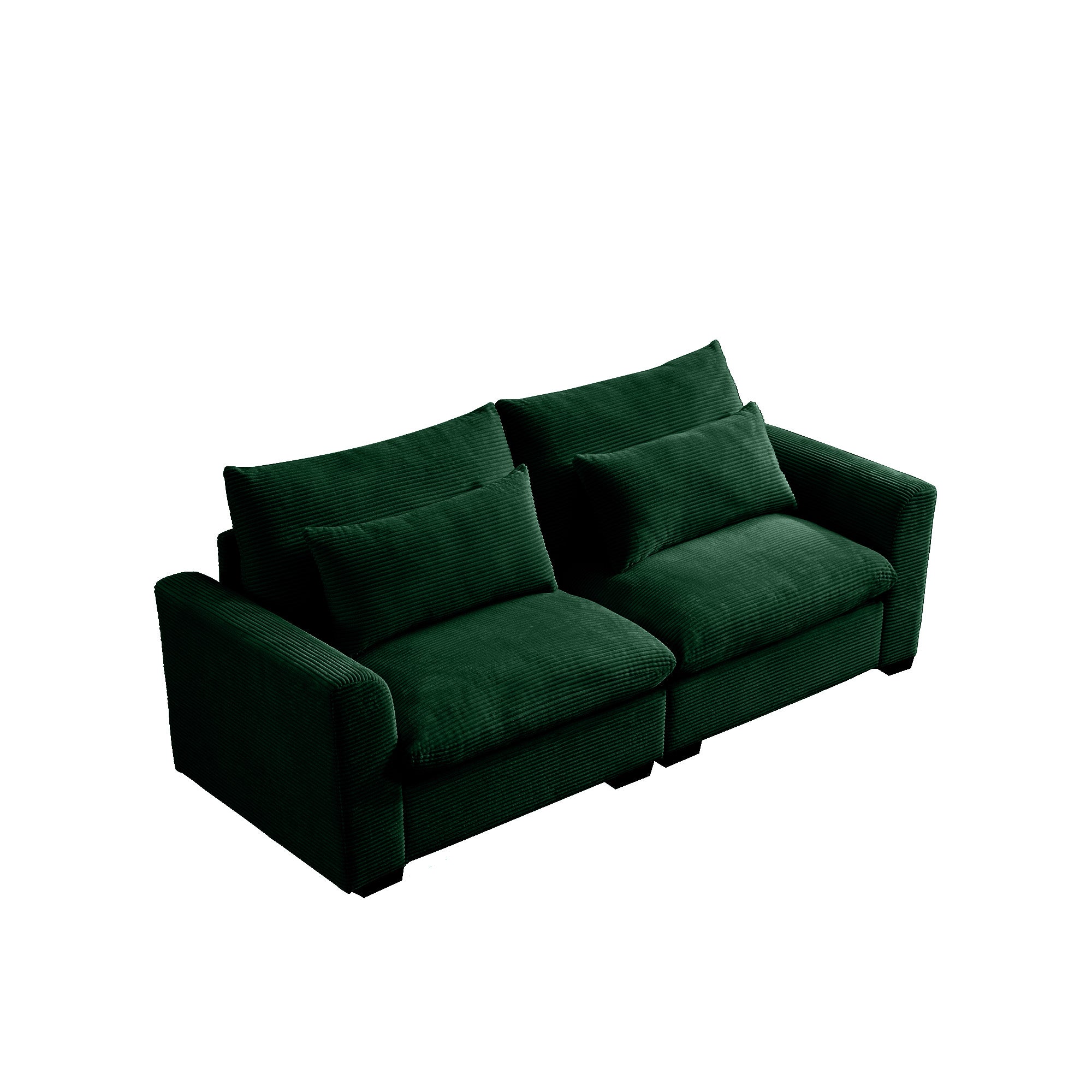 Modern 2 Seater Corduroy Fabric Sofa