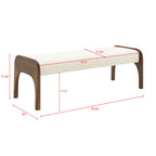 50.25 Inch Upholstered Long Bench