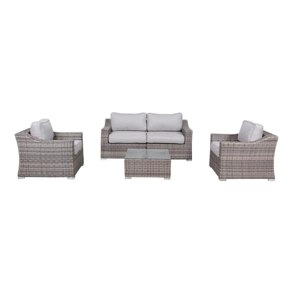 LSI 4-Seater Wicker Conversation Set with Cushions