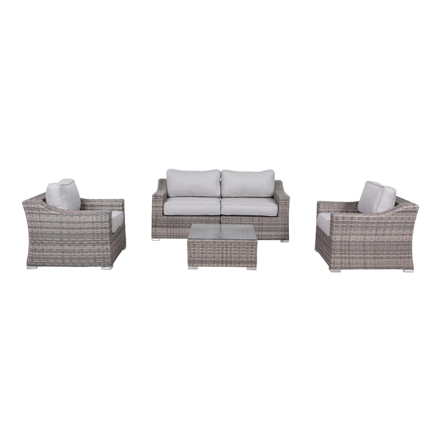 LSI 4-Seater Wicker Conversation Set with Cushions