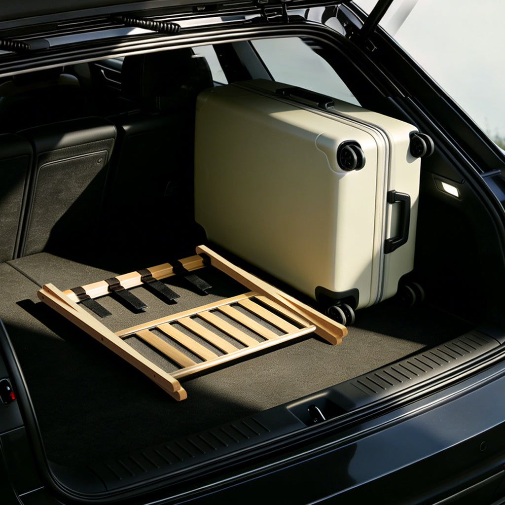 Folding Bamboo Luggage Rack 29×28×3 Inch