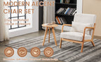 Mid-Century Modern Accent Chair & Coffee Table Set