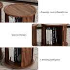 2-Piece Round Coffee Table Set, Modern Nesting Side Tables