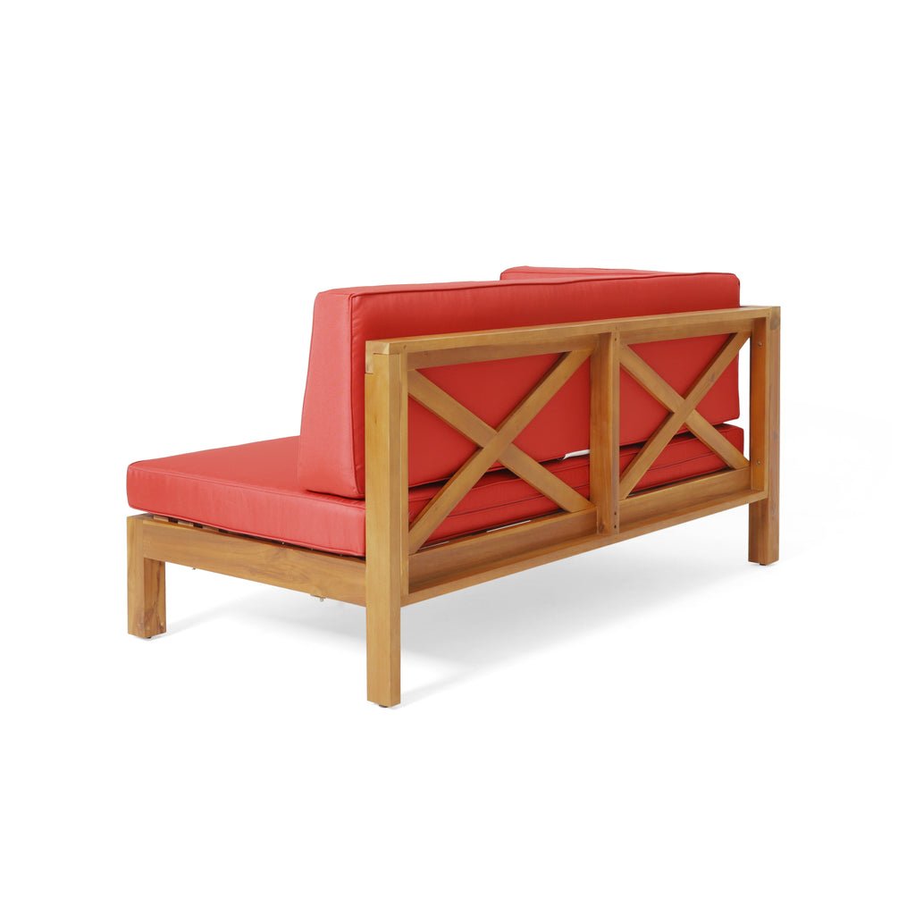Brava X-Back Corner Bench-L with Coffee Table