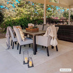 Beige Braided Faux Jute Outdoor Rug