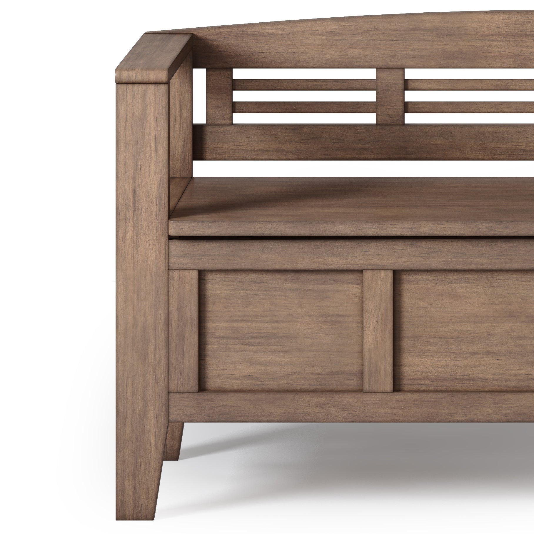 Adams 48 Inch Wide Solid Wood Entryway Storage Bench