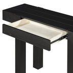 TREXM Rustic Minimalist Console Table with Hidden Drawer