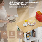Kitchen Island Cart with Mobile Storage