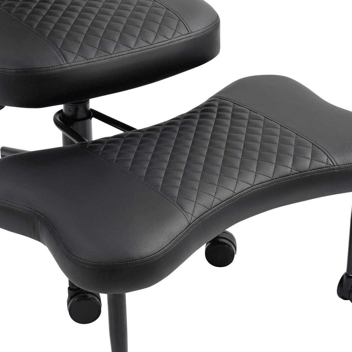 Meditation Chair with Lumbar Support and Height-Adjustable Seat, Black