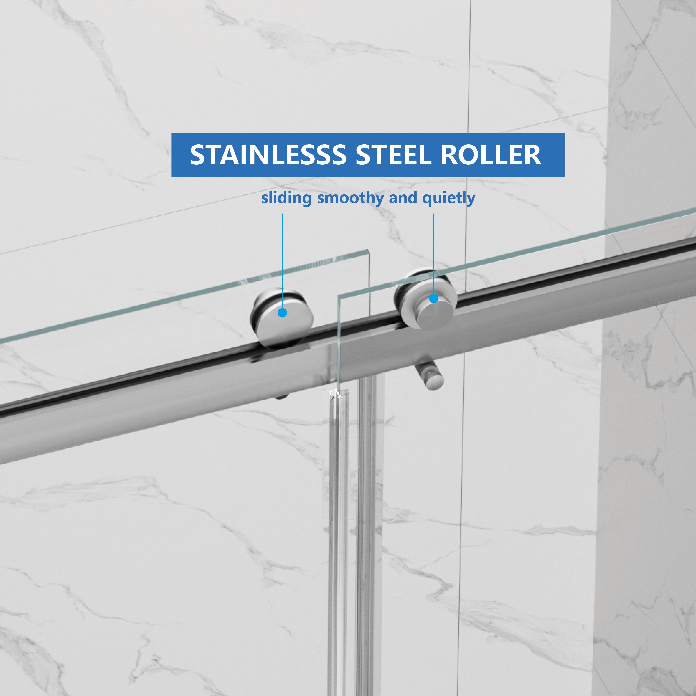 55-59" x 72" Frameless Shower Door