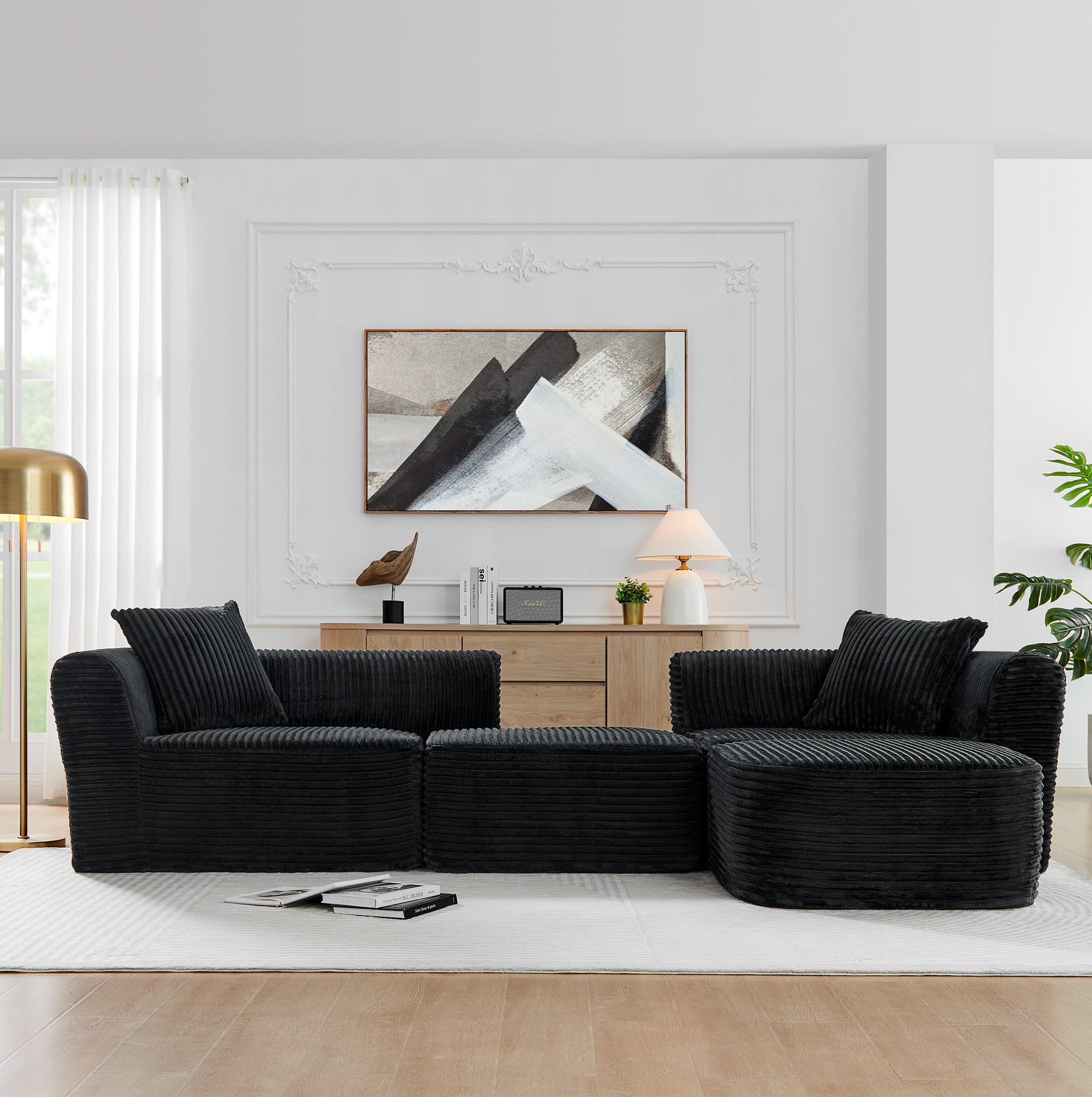 114" Cloud Sectional Couch with L-Shape Chaise