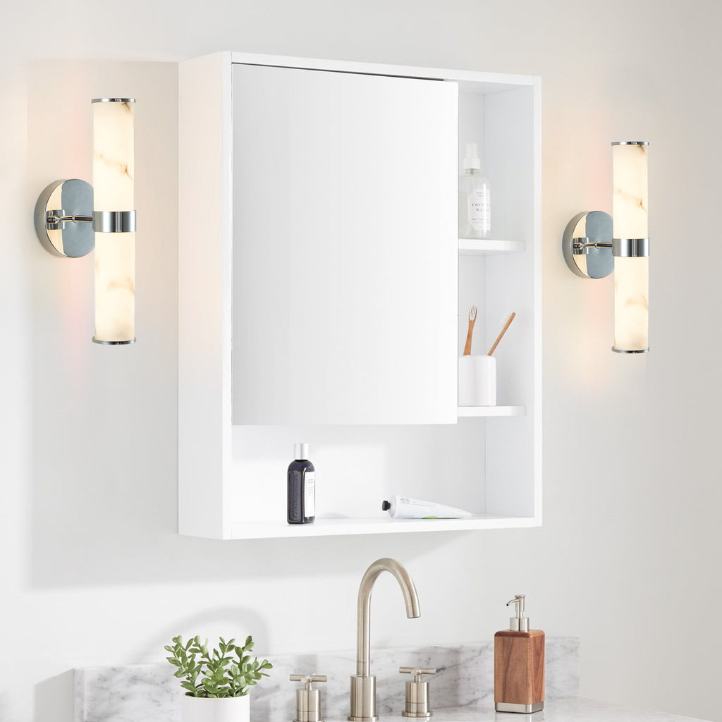 Resin Imitation Marble Wall Sconces Set of 2