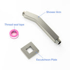 Brushed Nickel Shower Arm with Flange