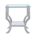 Contemporary Chrome End Table