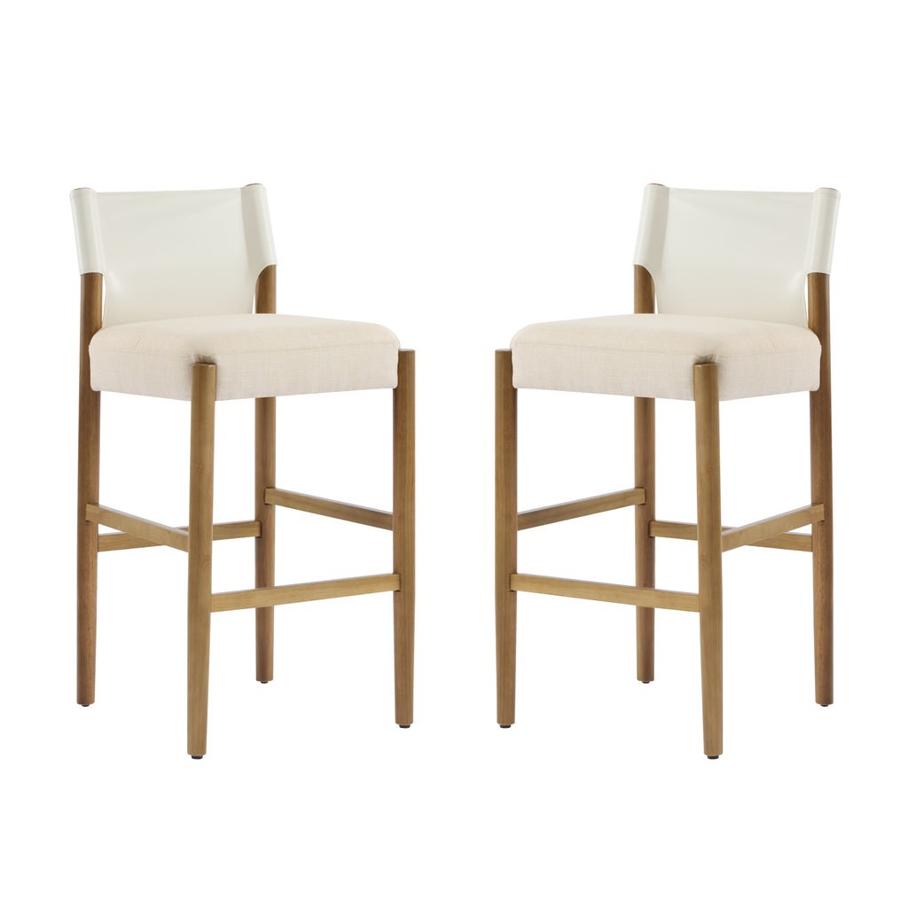 28.5'' Modern Solid Wood Bar Stool Set