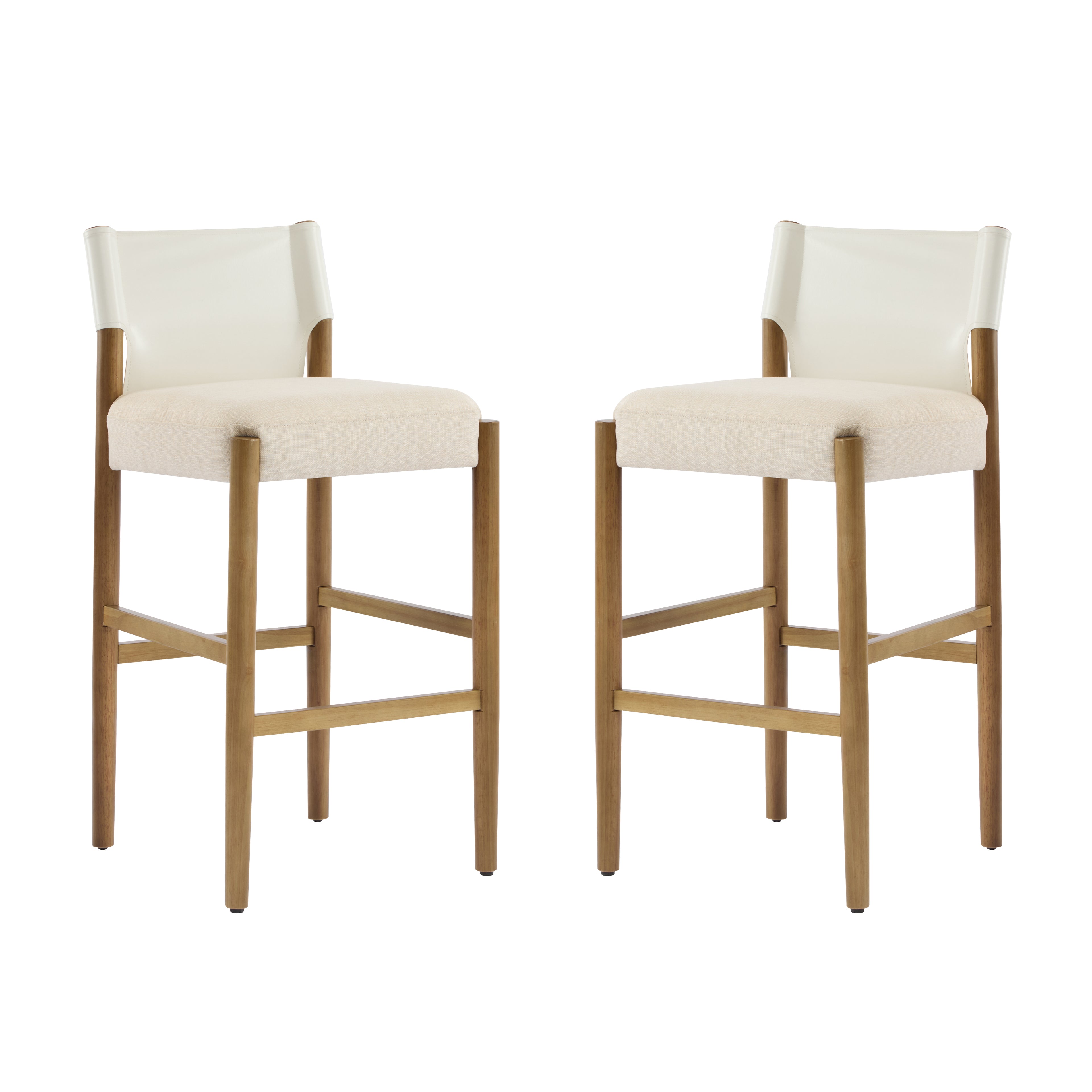 28.5'' Modern Solid Wood Bar Stool Set