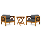 Patio Conversation Set, Outdoor Wood Conversation Seat