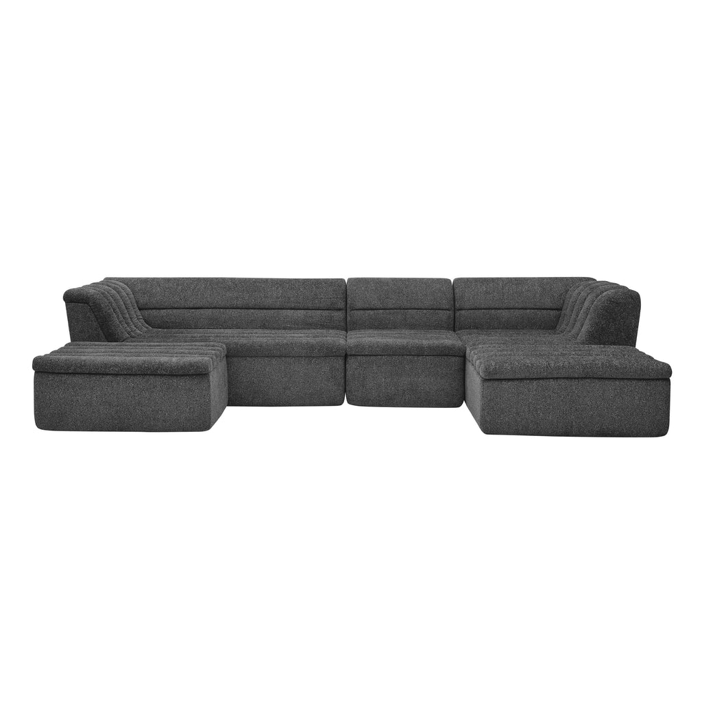 135" U-Shaped Modular Sectional Sofa with Chaise