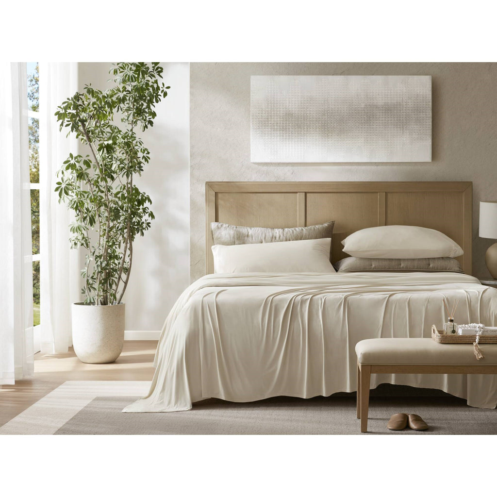 4-Piece Cal King Stretch Jersey Sheet Set