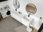 Stylish 72" Bathroom Vanity With Resin Sink