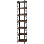 78.7" Extra Tall 7-Tier Rustic Bookshelf