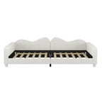 Full Size Upholstered Daybed in Sherpa Fabric