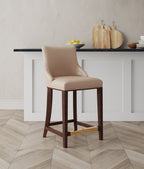 Shubert Wood Upholstered Counter Stool