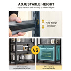 5 Tier Storage Shelves, 2200LBS Adjustable Metal Shelving Unit