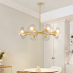 36" Modern Gold 8-Light Sputnik Chandelier