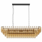 54" Black Rectangular Chandelier