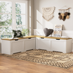 3-Piece L-Shaped Multi-Functional Storage Bench