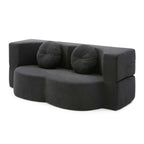 2-in-1 Folding Sofa Bed with Pillow, Twin Sleeper Sofa