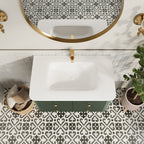 36" Wall Mounted & Floating Single Bathroom Vanity