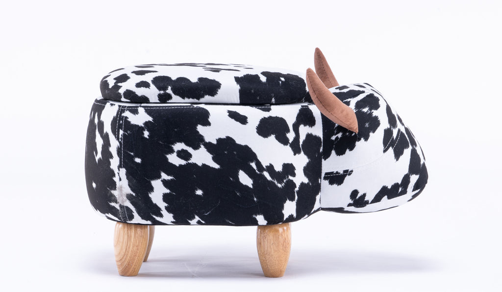 Connor the Cow Storage Ottoman