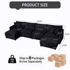 Modular Sectional Sofa - Oversized U Shaped Couch Set