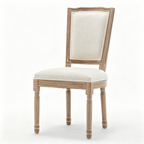 Farmhouse Solid Wood Frame Dining Chairs with Cushioned