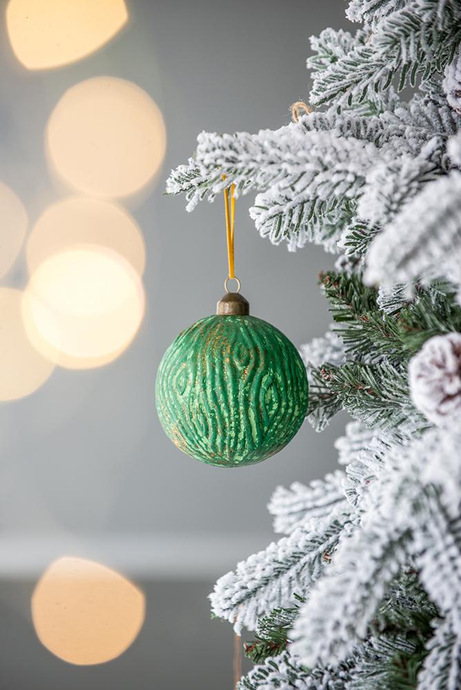 D3.9" Christmas Ball Ornaments - Set of 6