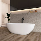 66.9 Inch Freestanding Solid Surface Soaking Bathtub