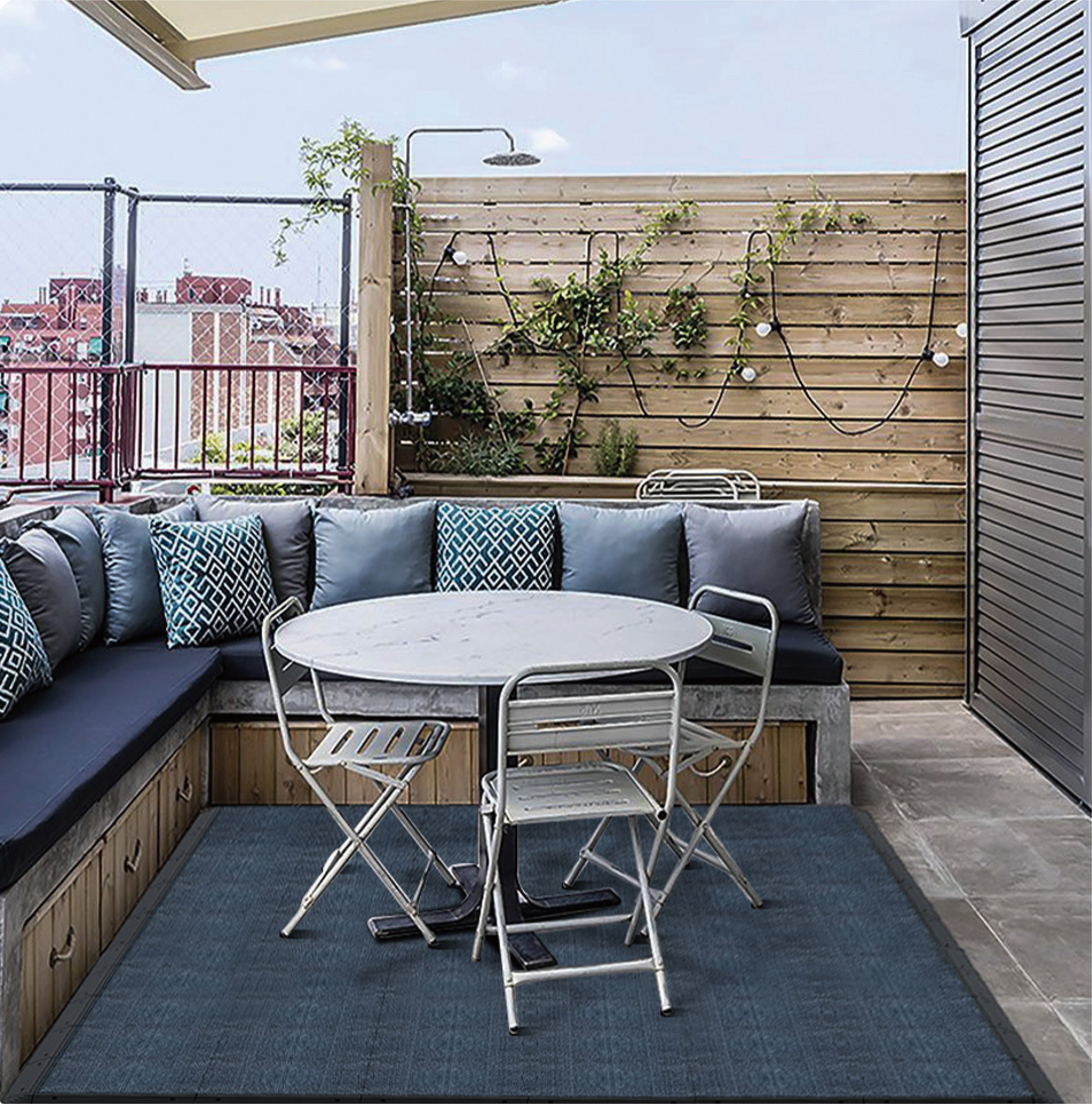 Carpet Floor 12" Patio Deck Tiles