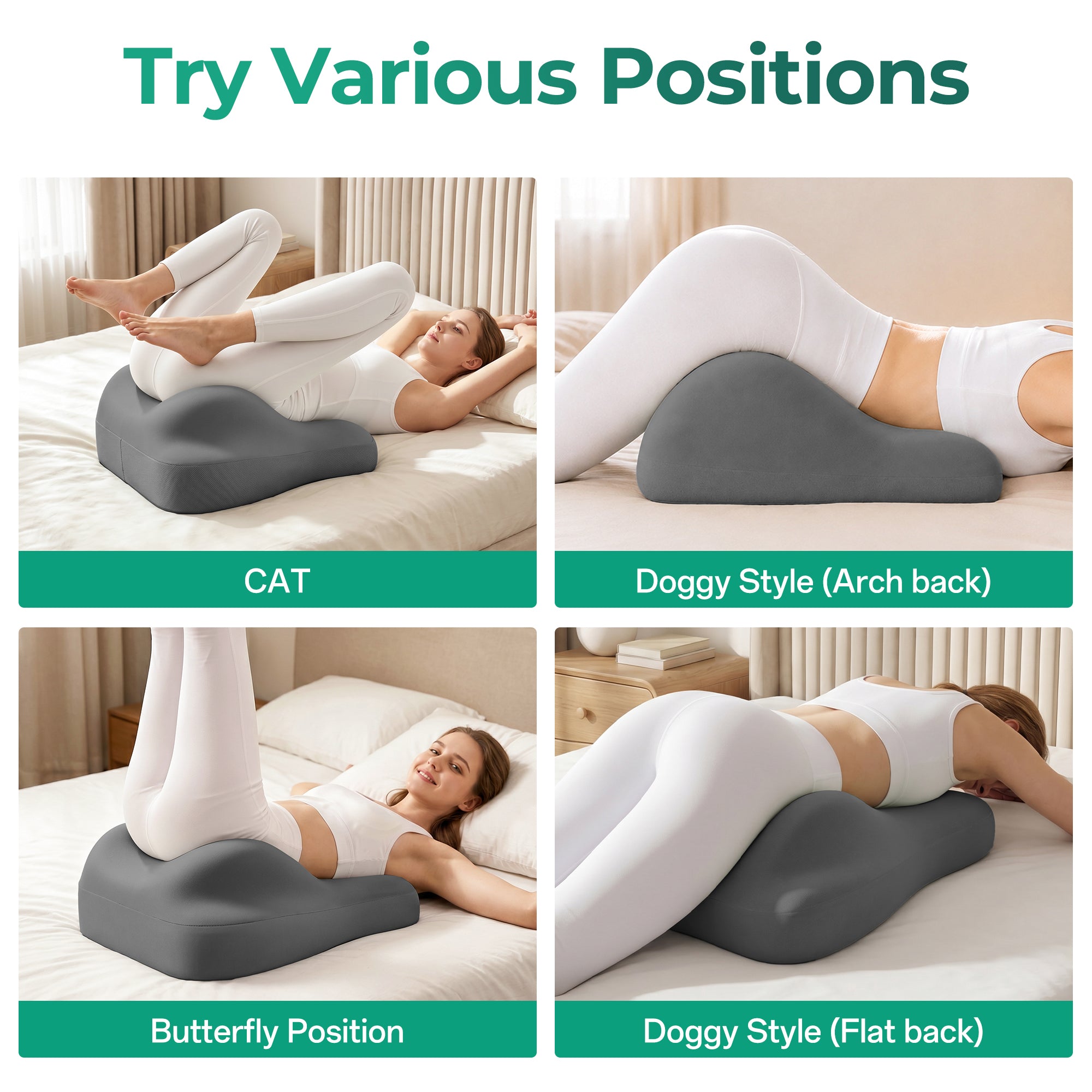 27° Ergonomic Memory Foam Support Pillow