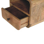 Extra Mini Wall-Mounted Curved Oak-ish Nightstand