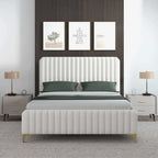 Valery King Size Upholstered Platform Bed