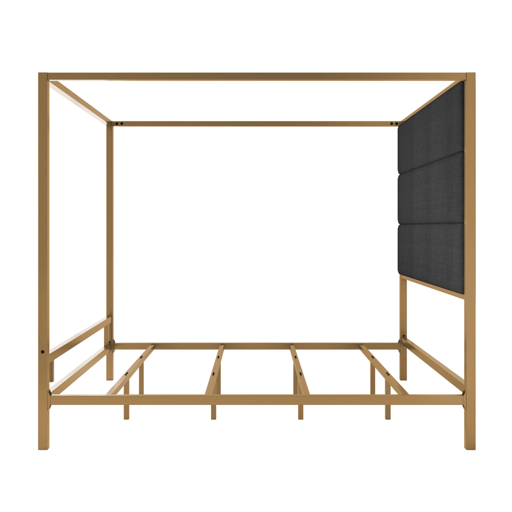Gold Metal Canopy Bed