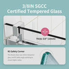 Frameless Single Sliding Soft-Close Shower Doors 68-72" W