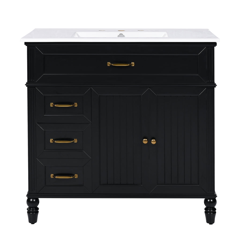 36" Bathroom Vanity with Sink and Drawers