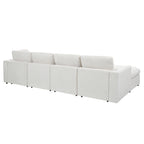 U-Style 130.3" 6-Seater Modular Sectional Sofa