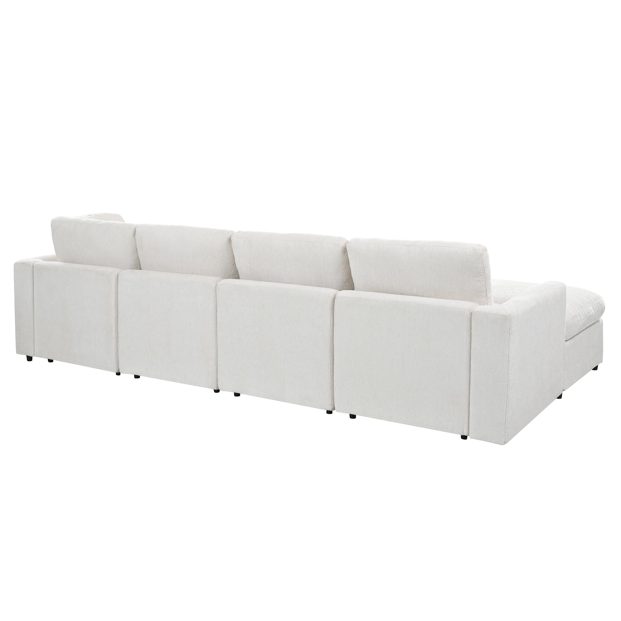 U-Style 130.3" 6-Seater Modular Sectional Sofa